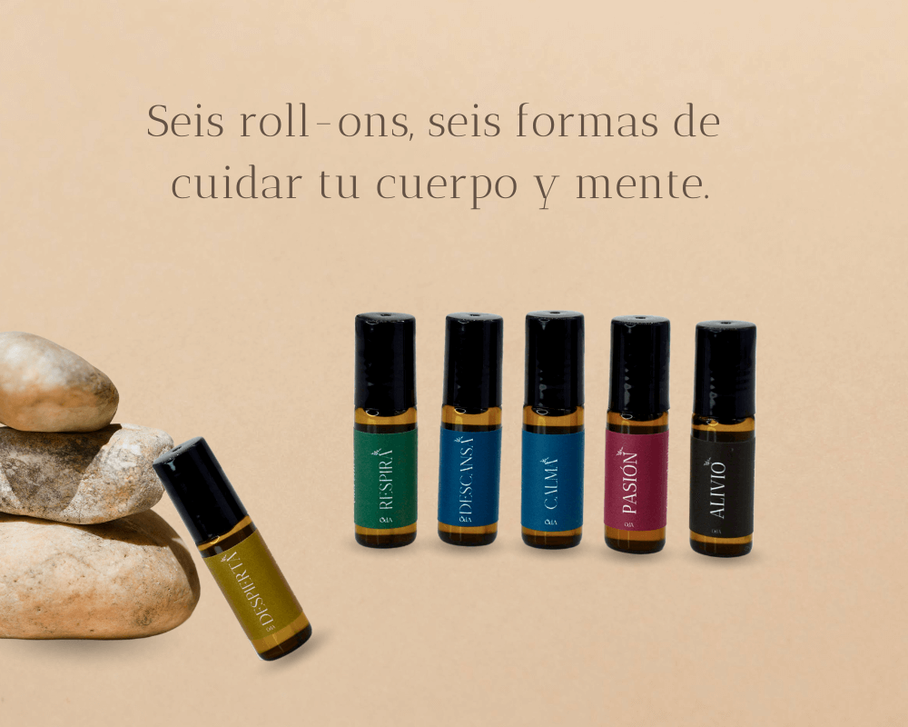 Kit Magia completo con 4 roll-ons: Calma, Respira, Descansa, Pasión, Alivio y Despierta