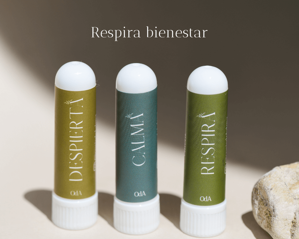 inhalador nasal con aceites esenciales para calma, respiración y energía, 100% natural y portátil, sin contraindicaciones