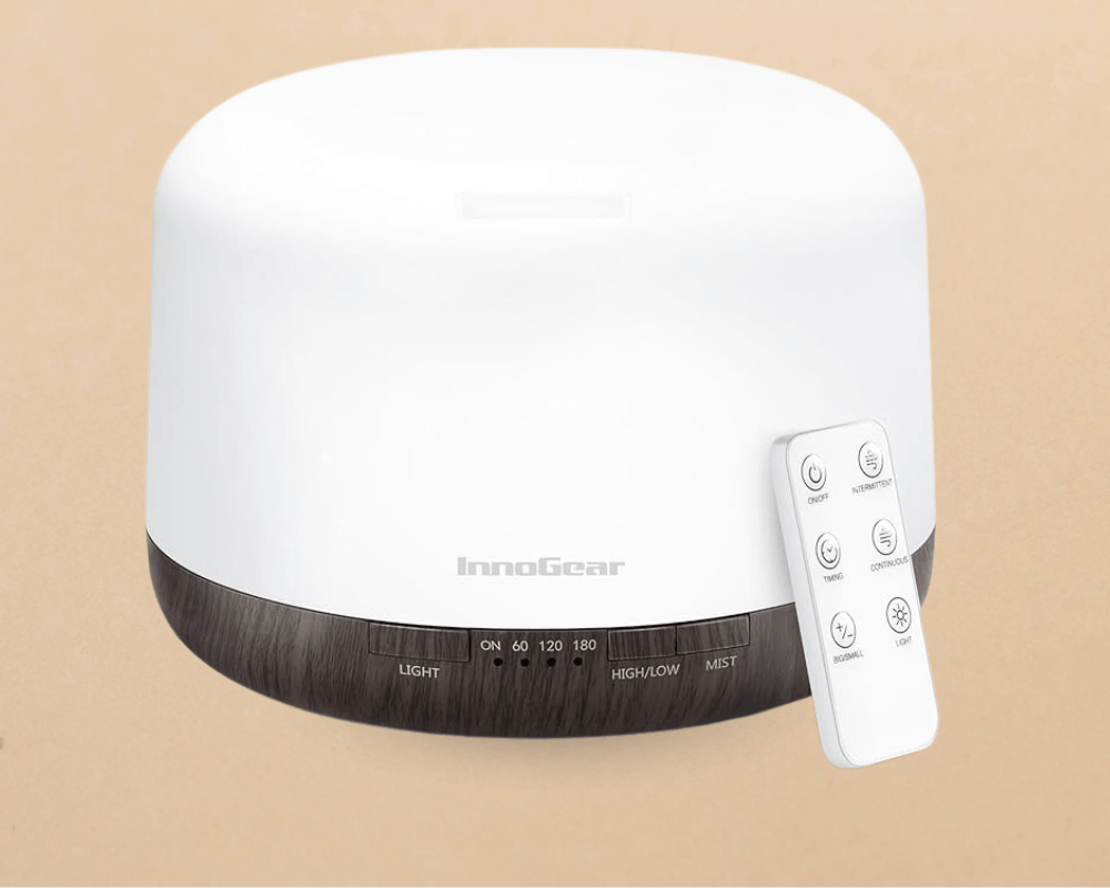 Difusor 500ml con Control Remoto - Hasta 18h de Aromaterapia