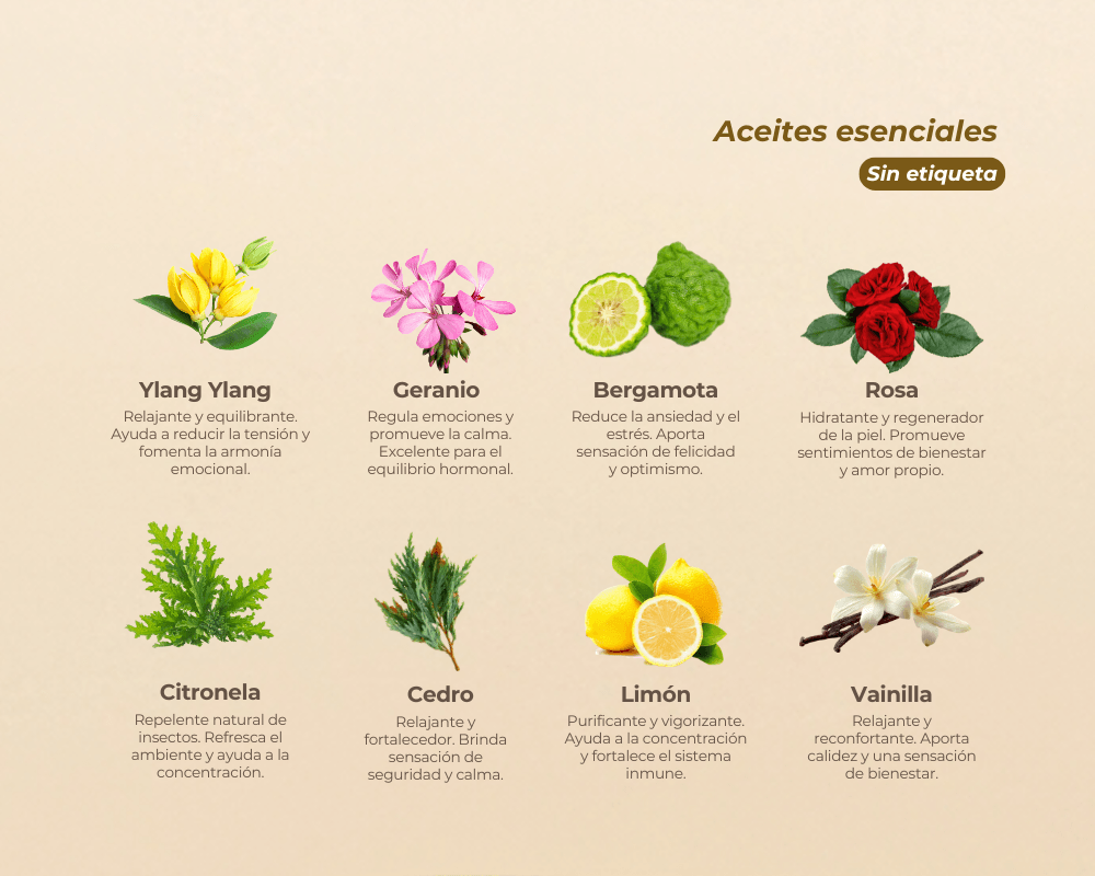 Aceites Esenciales 100% Puros para aromaterapia y bienestar