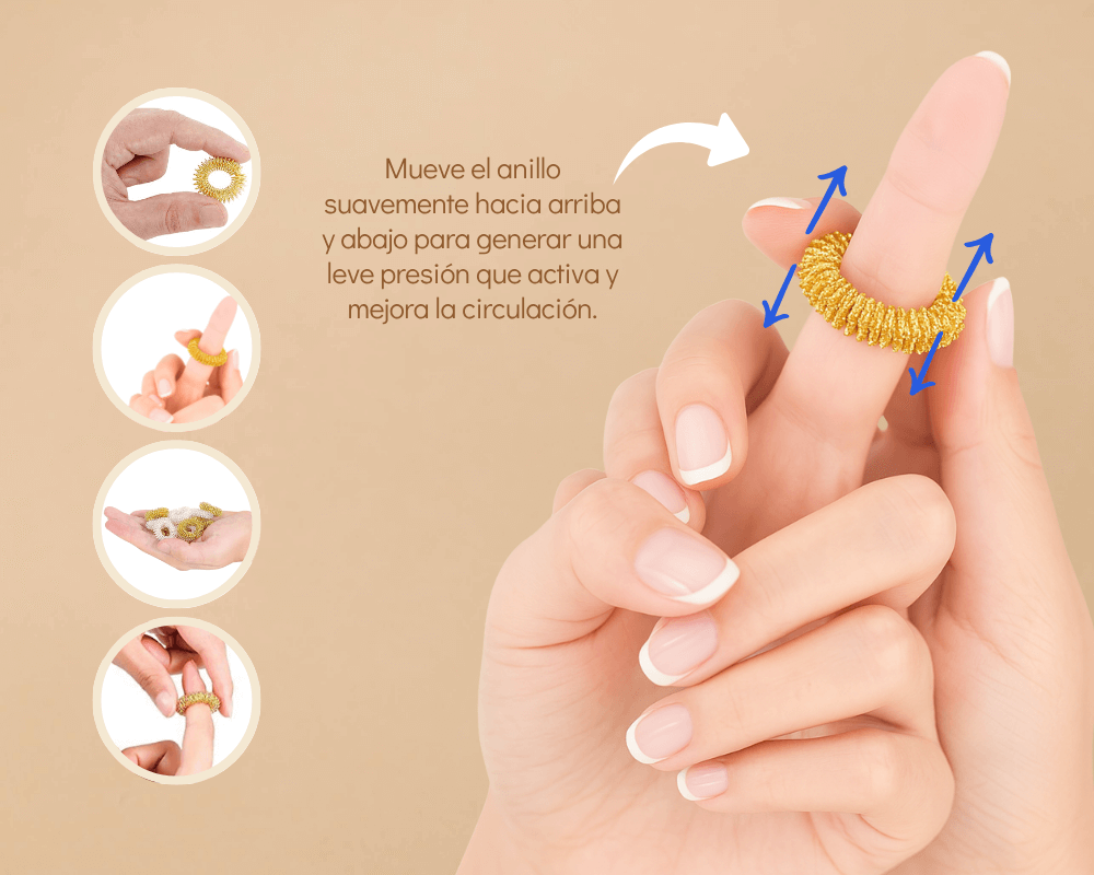 Anillo de acupresión para el estrés y la ansiedad
