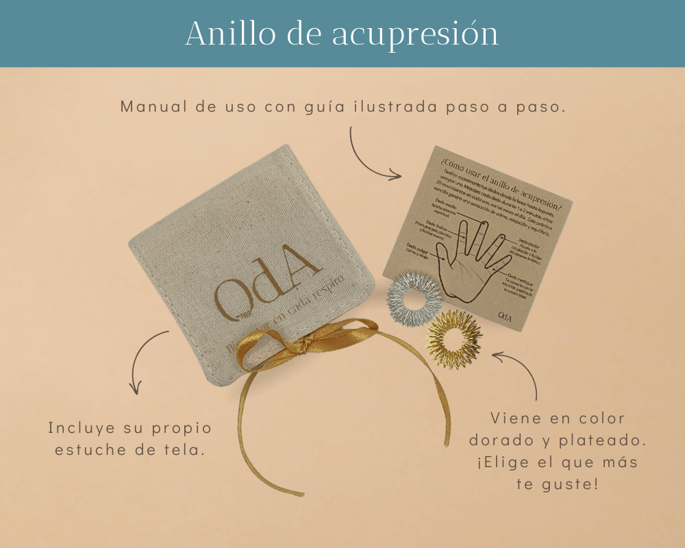 Anillo de acupresión para el estrés y la ansiedad