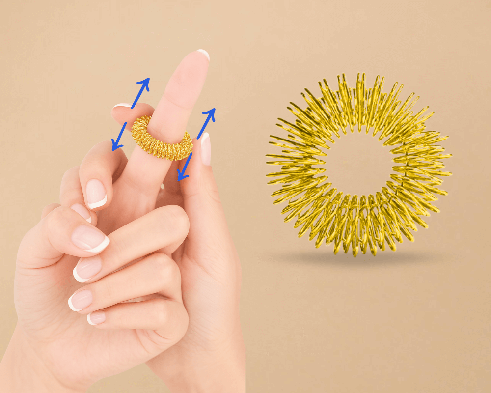 Anillo de acupresión para el estrés y la ansiedad