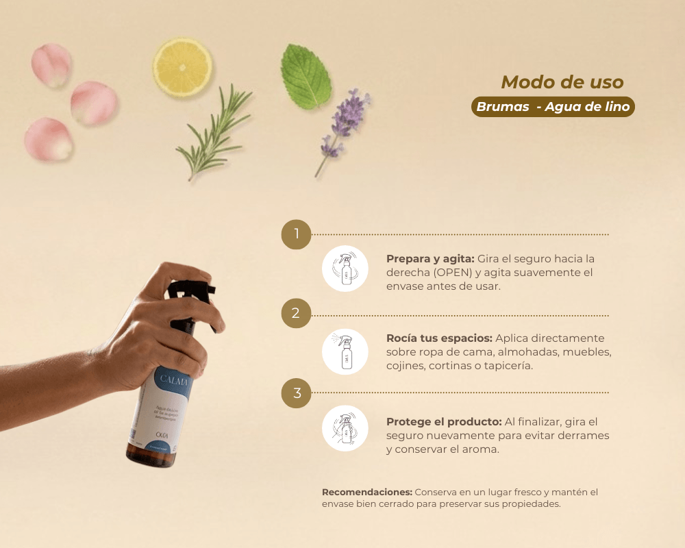Brumas - Agua de lino de aromaterapia